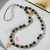 2025 New Fashion Cute Acrylic Beaded Mobile Phone Chain Star Pendant Telephone Strap Lanyard Cellphone Hanging Rope for Women