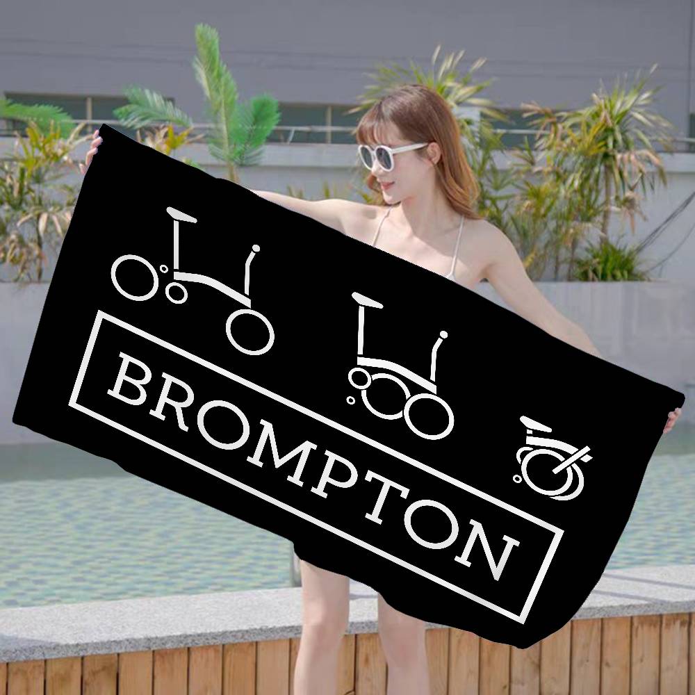 Абстрактное искусство Велосипед Brompton Микрофибра Пляжное полотенце Впитывающее Быстросохнущее Мягкое Полотенце для йоги, плавания, курорта, альпинизма