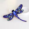 Crystal and European Vintage Dragonfly Brooch Pin Point Drill Dragonfly Brooch