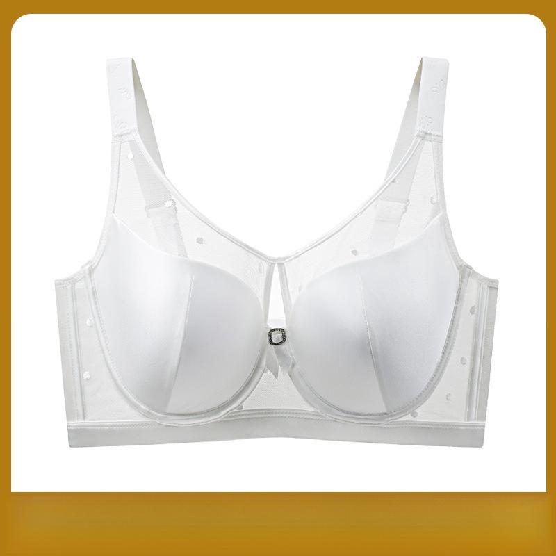 Soft Steel Ribbed Smooth Bra Women's Plus-size Seamless Underwear Women's Strapless Anti-glare Back-gathering Bra
