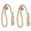 2PCS Curtain Tieback Cotton Curtain Holdback Rope Curtain Magnetic Cord for Household