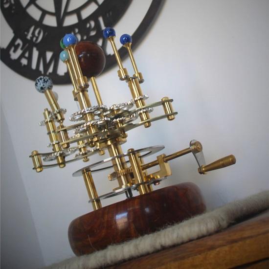 25.4 Cm  Solar System Orrery Art Masterpiece Decor, A Luxury and Unique Artwork One of a Kind Gift for Husband