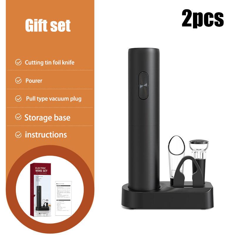 Электрическая открывалка для бутылок, набор для вина, водитель, автоматическая электрическая открывалка для бутылок с зарядным устройством, для любителей вина, кухня