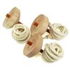 Plain Wooden Tops Oak Set of That Can Be Painted or Includes Long-spinning, 5.8cm Diameter, (red Handles, 3) Crafted. String.