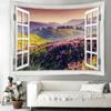 Landscape Outside The Window Tapestry Wall Hanging Bohemian Style Curtain Aesthetic Mandala Room Decor