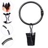 Curtain Ring Openable Ring Suspend Simple Installation Fall-resistant Curtain Rod Hook Bathroom Supply