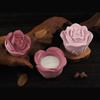 Rose Flower Resins Jar Molds 3D Rose Flower Resins Molds with Lid for Making Candle Cup Holder Jewelry Storage Jar