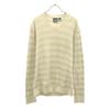 Border Pattern Long Sleeve V Neck Sweater M Knit Women Used