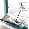 Cat Hammock Window Bed Cat Window Perch Sunny Seat for Kitty Resting Pet Bed Mounted Pet Kitten Cot Beds Safety Reinforce Cat Shelves