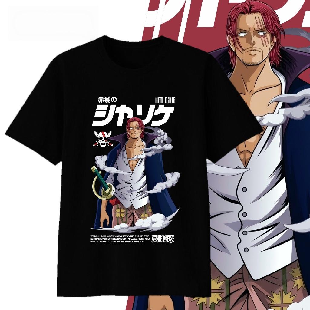 Anime One Piece Shanks Printed Cotton Tshirt Summer Unisexs And Unisexs Harajuku Clothing Fashion Casual Street Tshirt Fan Gifts