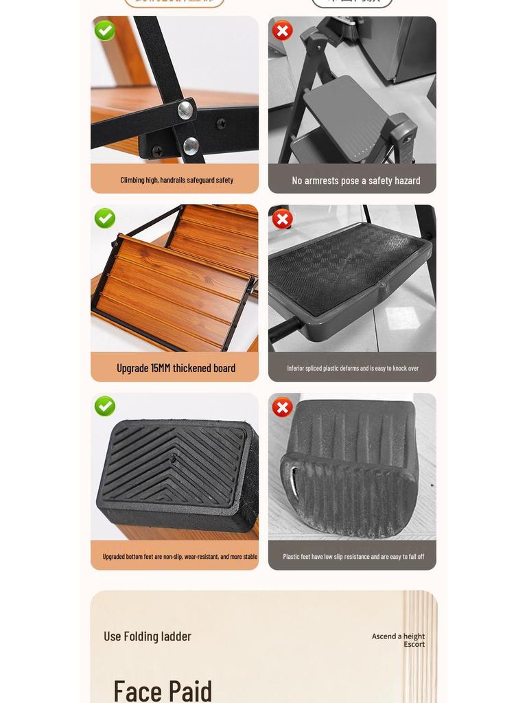 Многофункциональная алюминиевая складная стремянка для использования в помещении/на улице