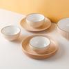Nordic Ceramic Dishes Set Creative Children's Tableware Household Thickened Dishes Combination Dormitory Cute Girl Heart