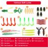 94Pcs Fishing Lures Kit for Bass Trout Salmon Fishing Accessories Tackle Tool Fishing Baits Swivels Hooks