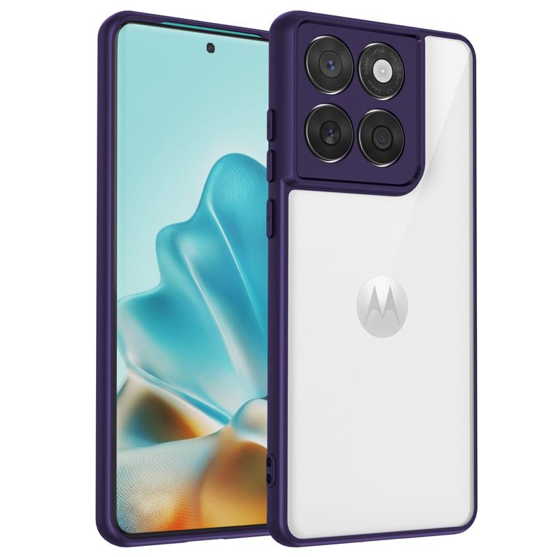 For Motorola Edge 60 Fusion XT2503-4 Case Plating Bumper Shockproof Clear Back Cover Hard Phone Case for Moto Edge 60 Fusion 5G