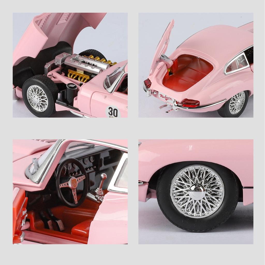 НОВЫЙ 1/24 Модель автомобиля из сплава Jaguar E-Type Звук и свет Инерционный Детская игрушка Предметы коллекционирования Подарок на день рождения