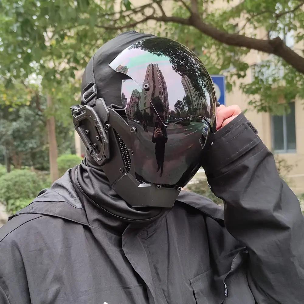 JAUPTO Cyberpunk Mask играет в косплее Робокопа будущего, футуристическая крутая стандартная модель научной фантастики для вечеринки на Хэллоуин
