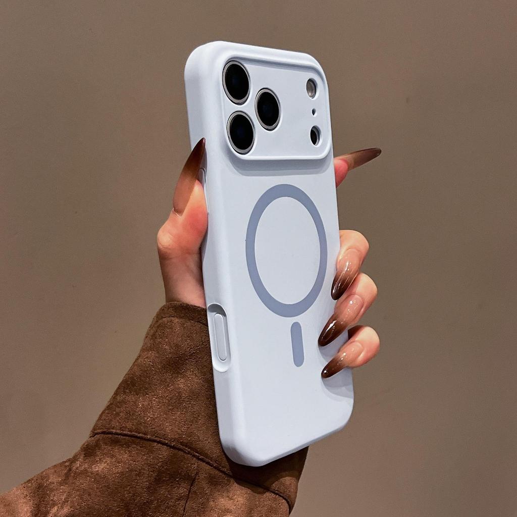 Магнитный чехол из жидкого силикона для iPhone 16/17 Pro Max - Полное покрытие, Защита от падений.