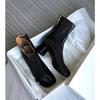 Luxury Brand Designer Tabi Split-toe Ankle Boots Women Genuine Leather Chunky High Heel Short Boots 2025 Spring Autumn Shoes