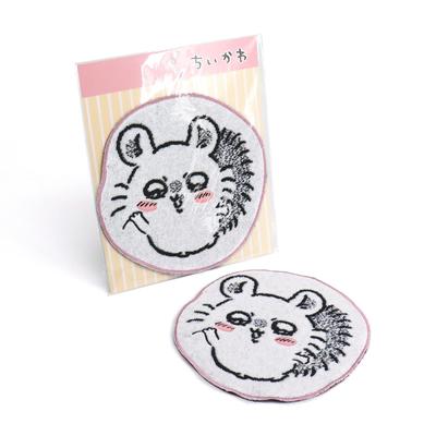 Chiikawa Die Cut полотенце носовой платок Фиолетовый белка-летяга штампованный в упаковке милый 41-1200120 приблизительно. 21,5 х 22 см