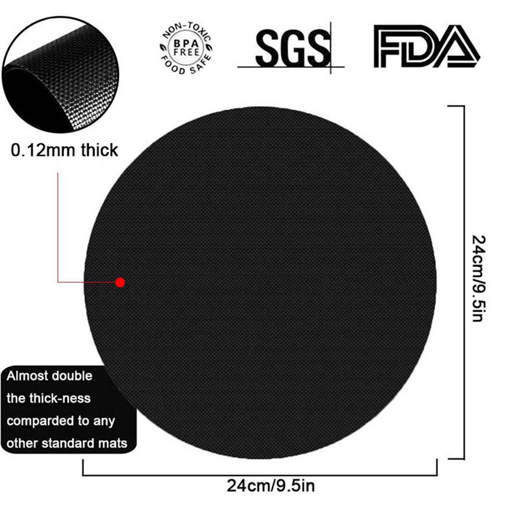Антипригарный коврик для барбекю, круглый коврик для выпечки, термостойкая подставка для сковороды, коврик для барбекю, гриля, кухонные подушечки для выпечки