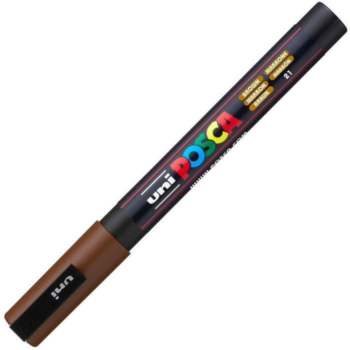 Marker - POSCA - Fine Conical Tip - Brown - Opaque - 1 Marker
