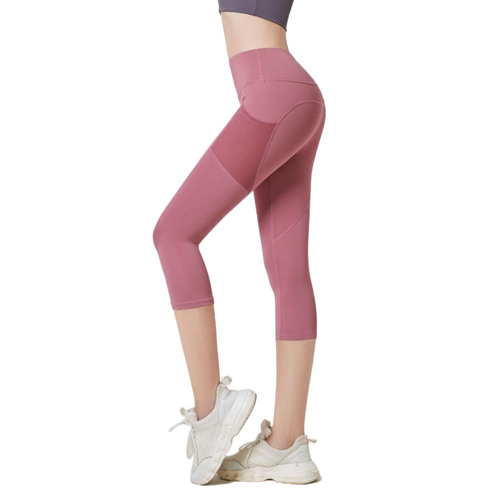 Mesh Pocket Fitness Pants Sportswear Sports Leggings Yoga Cropped Pants Women