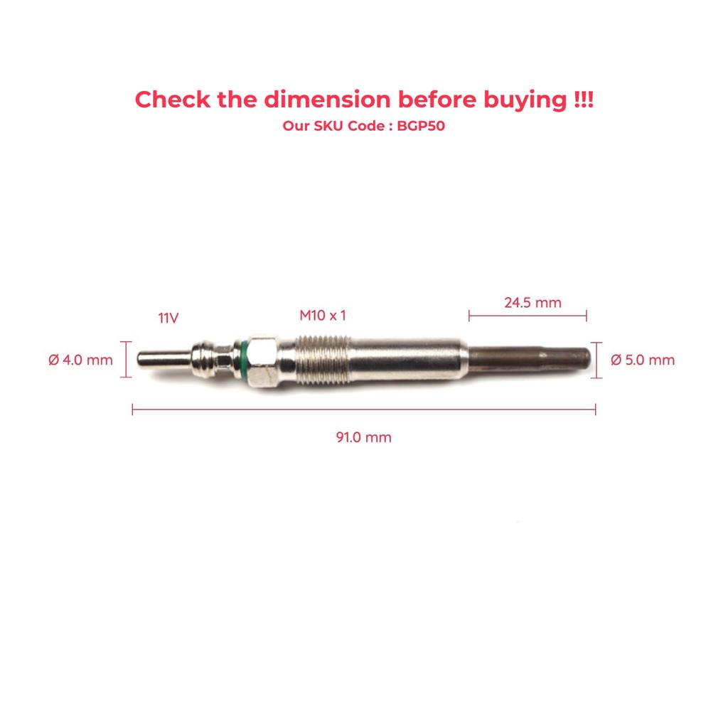 BGP50 1 шт. Свечи накаливания 11 Вольт GX82 0100226373 для Renault Opel Nissan Dacia Suzuki Mitsubishi