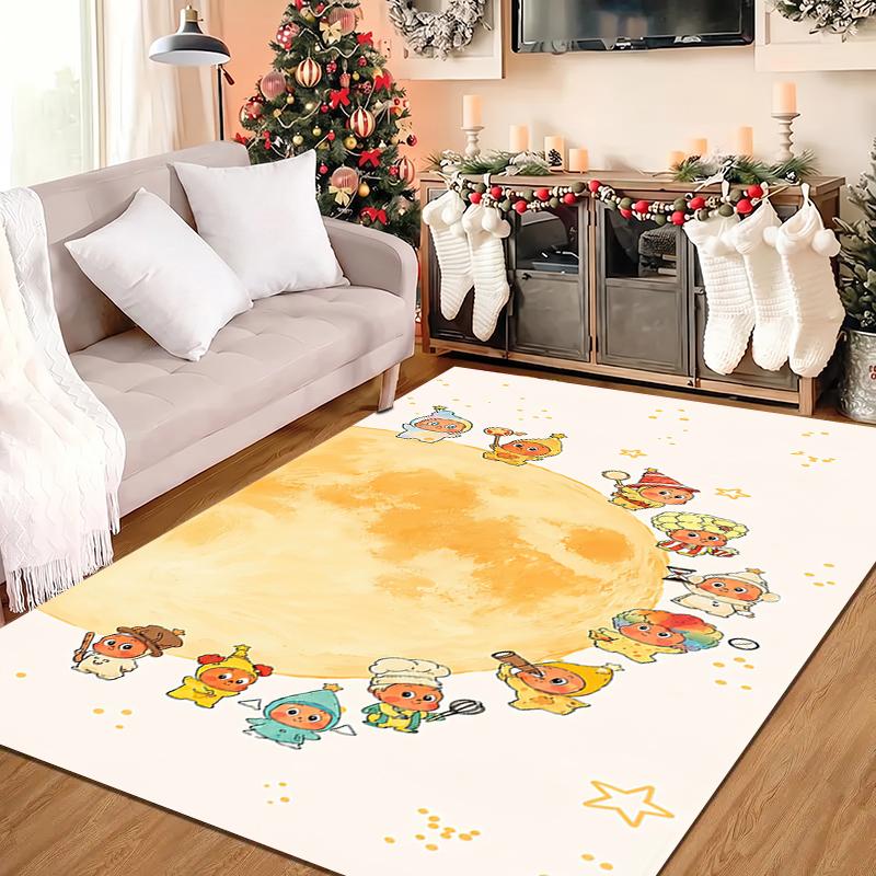 Twinkle Twinkle Star Friends Around Moon Carpet Printing Home Decor Bathroom Mat Fashion Room