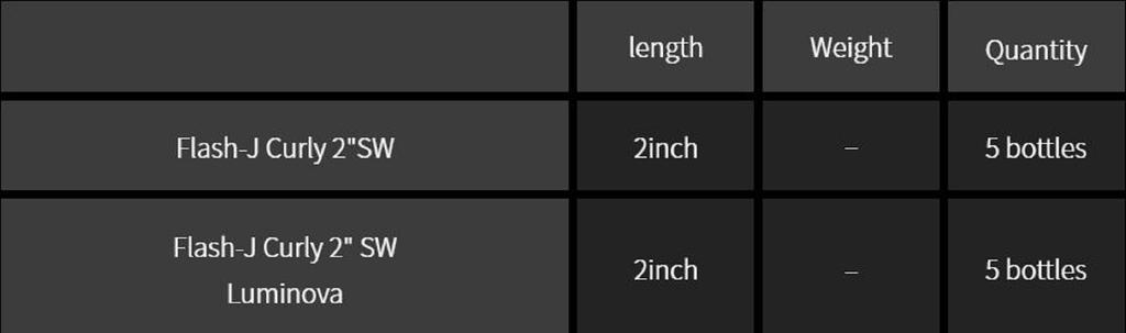 Fish Arrow Мягкая приманка Flash J Curly SW 2 дюйма 5 штук в упаковке #L134 (3241)