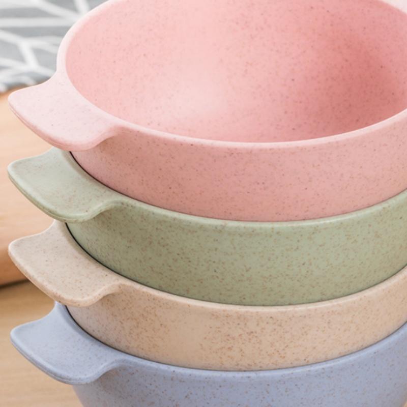 8 шт./наборов детских мисок из натуральной пшеничной соломы для кормления малышей