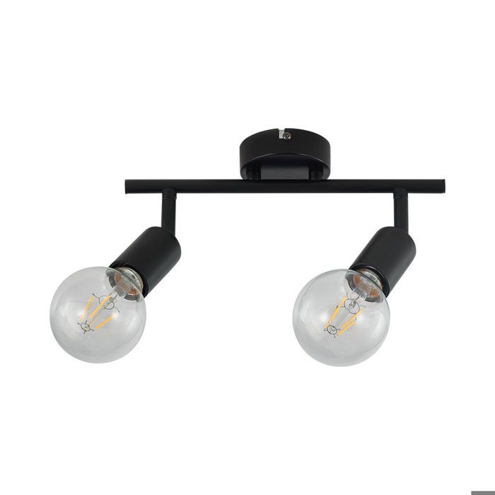 Plafonnier LED décoratif 2xE27 23W IP20 – Noir