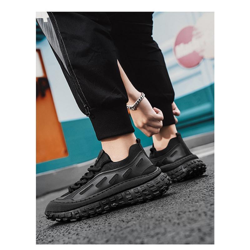 Mens Breathable Mesh Flyknit Non Slip Sports Casual Work Walking Shoes