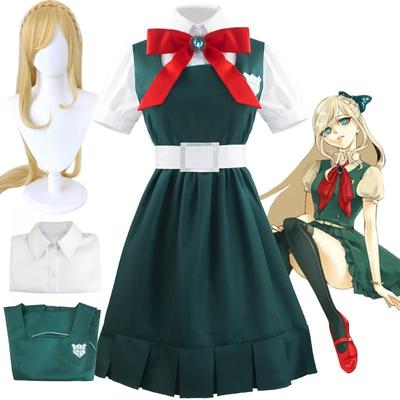 Аниме Danganronpa 2 Despair Sonia Nevermind, костюм для косплея, парик с классической рубашкой, носками, галстуком, наряд на Хэллоуин, карнавальная одежда