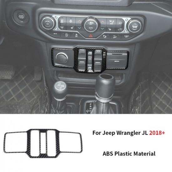 Комплект накладок на рулевое колесо из углеродного волокна для Jeep Wrangler JL JT 2018-