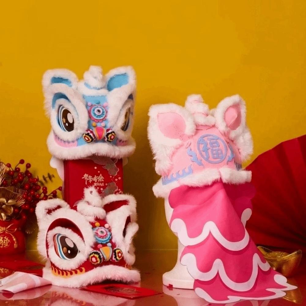 Plush Handmade Headwear Non Woven Headwear Props Gift Lion Dance Hat  Children's Crafts