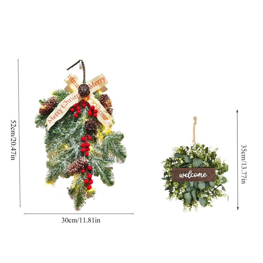 Рождественские украшения Рождественские иголки Подвесные настенные дверные подвесные светильники