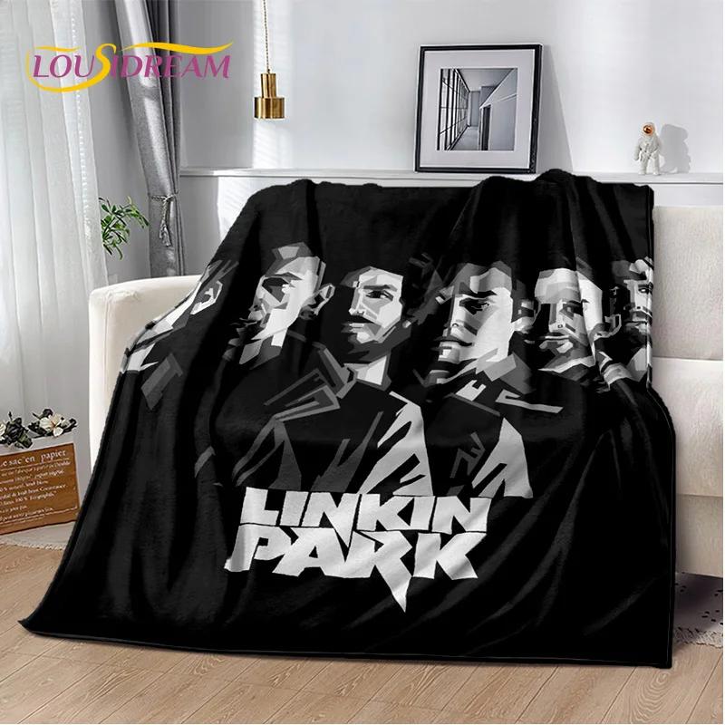 Retro Rock Band 3D L-Linkin Park Soft Flannel Blanket for Beds Bedroom Sofa Picnic,Throw Blanket for Cover Outdoors Leisure Gift