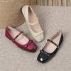 Spring Autumn Women Flats Soft Single Shoes Elegant Brand Ladies Mary Jane Shoes Black Red Plus Size 42 D535