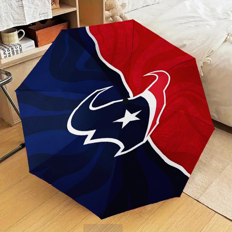 Houston basketball Logo Umbrella Folding umbrella, automatic umbrella 8-Frame for Travel, camping Use Gift for Halloween Christmas