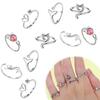 10pcs Crochet Rings Adjustable Thumb Rings for Knitting Hobbyists Yarns Rings Convenient Finger Holders for Hand Weaving