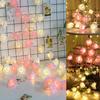Гирлянда из роз и листьев на батарейках LED Fairy String Lights Garden Xmas Decor