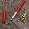 Pocket Fish Pen Mini Portable Pocket Fish Pen Shape Aluminum Alloy Fishing Rod Pole Reel Multicolor Fishing Tool