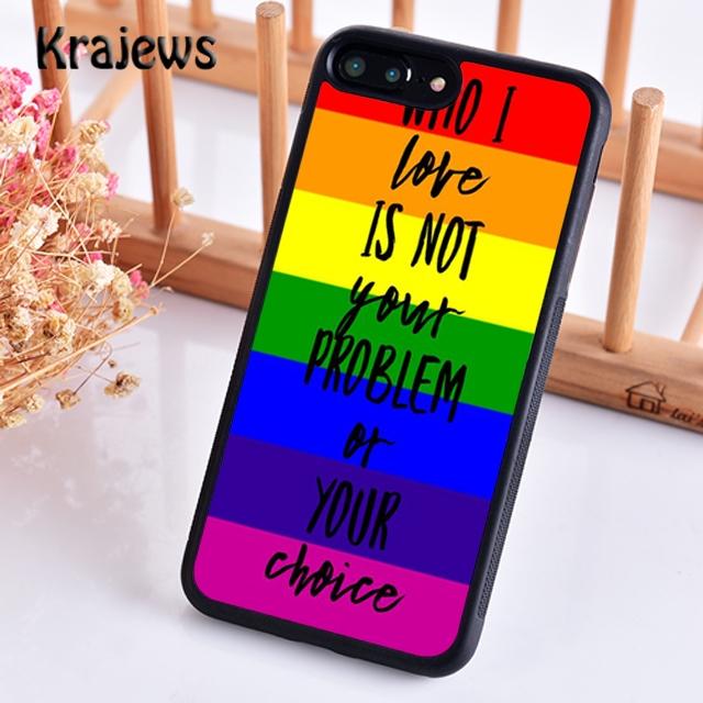 Krajews Gay Lesbian LGBT Rainbow Pride Soft Phone Case For IPhone 18 17 Air 16 15 14 plus 11 12 13 pro max coque Fundas