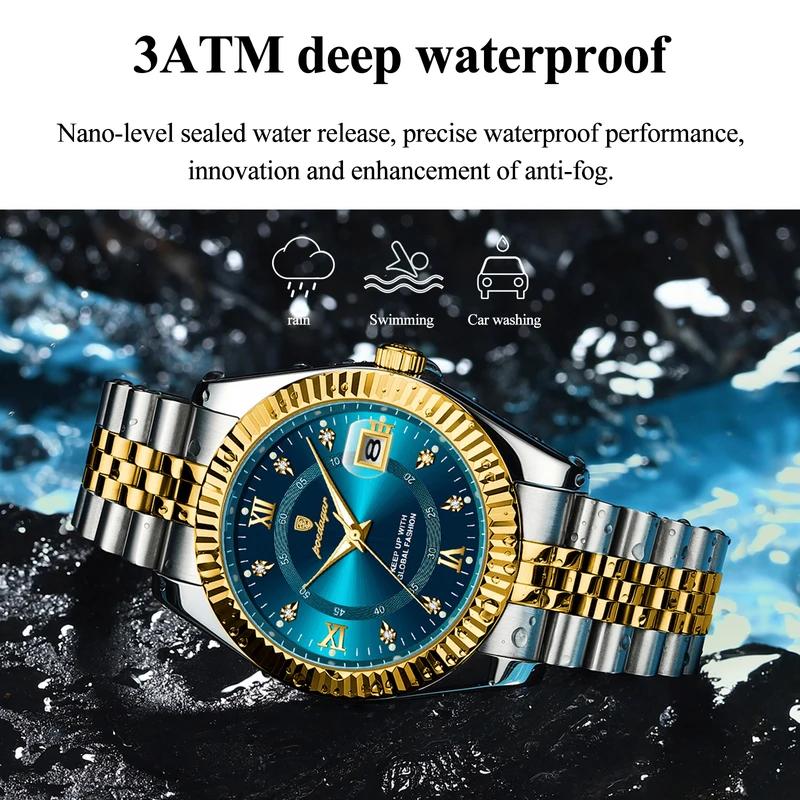 POEDAGAR Luxury Sport Wrist Watch For Man Waterproof Luminous Date Men Watch Quartz Stainless Steel Men's Watches Male Gift