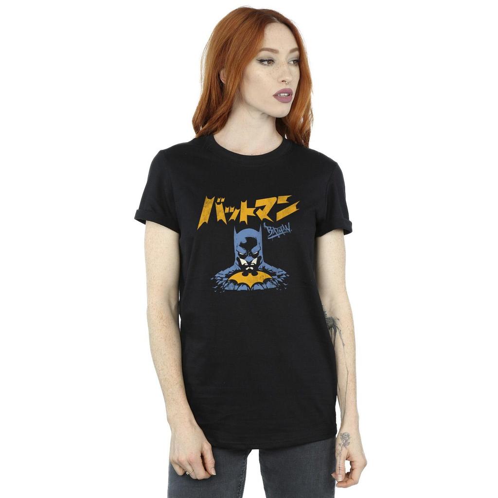 DC Comics Womens/Ladies Batman Japanese Stare Cotton Boyfriend T-Shirt