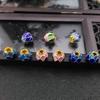 Cloisonné Lotus Spacer Beads - Pure Copper Enamel DIY Jewelry Materials