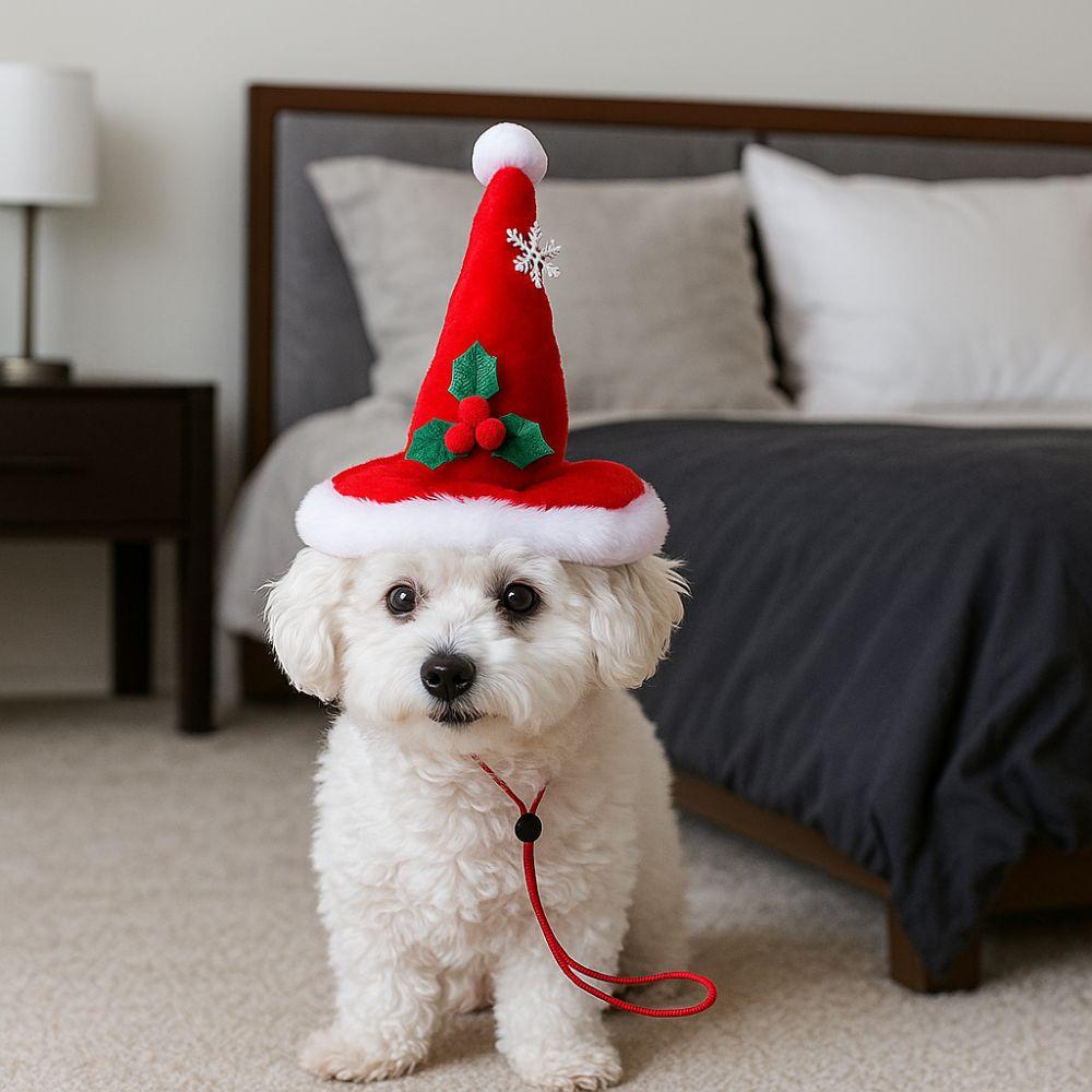 Adjustable Pet Christmas Hat Cute Pet Party Hat Pet Costume Accessory Festive Pet Hat Pet Outfit