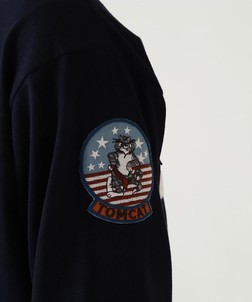 AVIREX LONG SLEEVE T-SHIRT TOPGUN men's L navy