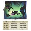 TMNT Game  Blanket Quality Warm  Bedding Throws Winter Airplane Travel Couch Chair Funny Bedspread