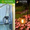 Solar Lantern Led Light Garden Lights Outdoor Waterproof Sensor Lamps Warm White Retro Iron Art Vintage Yard Decoraiton Lighting